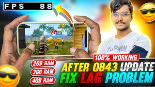 After OB43 Update Fix Lag Problem In 2GB3GB4GB RAM Phones😍🔥  Garena Free Fire [upl. by Zampardi581]