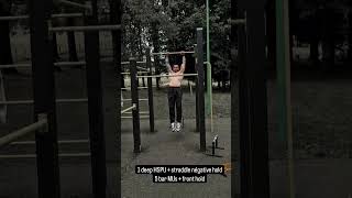 1 deep HSPU to straddle neg 5 MU to front lever motivation calisthenics streetworkout fitness [upl. by Vaughan]