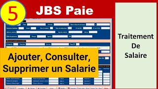 5 Traitement des Salaires  Ajouter Consulter Supprimer un Salarie [upl. by Lesirg486]