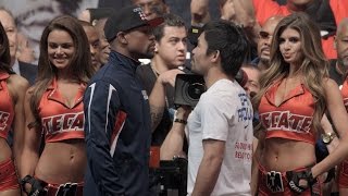 Mayweather vs Pacquiao WeighIns Floyd Mayweather vs Manny Pacquiao [upl. by Palgrave]