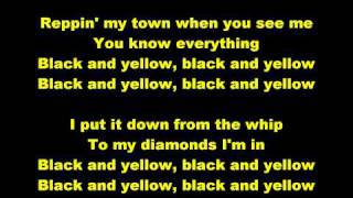 WIZ KHALIFA BLACK amp YELLOW LYRICS ON SCREEN [upl. by Kalb381]