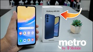 SAMSUNG GALAXY A15 5G UNBOXING amp REVIEW For metro by tmobile USA Version [upl. by Brownson]