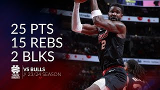 Deandre Ayton 25 pts 15 rebs 2 blks vs Bulls 2324 season [upl. by Ettesel]