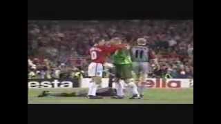 The Final 3 Mins Man United v Bayern Munich 1999 Rare Pitch Side Footage Champions League Final [upl. by Marienthal]