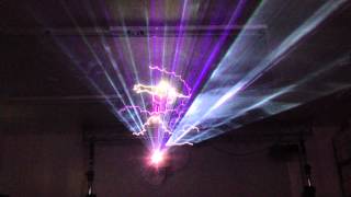 NRG Laser Know How 3W RGB ILDA 30K 3D Laser Beam Light Show Demonstration [upl. by Centeno]