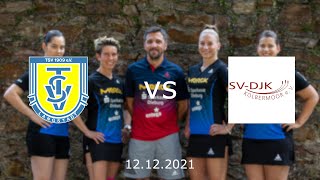 TSV Langstadt 1909 vs SV DJK Kolbermoor  Tischtennis 1 DamenBundesliga 2122 [upl. by Ellenehc]