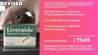 Liveraide Silymarin Capsule TVC 30s with Iza Calzado 2008 Revised [upl. by Alra]