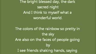 What a wonderful world by Louis Armstrong With lyrics Learn english by singing [upl. by Iblehs177]