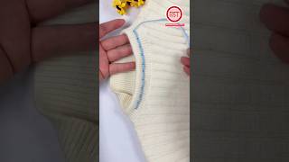 The half turtleneck sweater is changed into a low collar which is beautiful and prettySewing tips [upl. by Delanie]