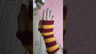 Fingerless knitted gloves [upl. by Concettina]