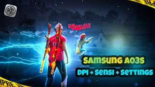 Samsung A03s A03⚡Sensitivity  HUD  DPI 🔐  Best Setting 👽  Free Fire Settings  anishff917 [upl. by Ibrek]