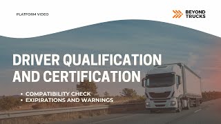 Driver Qualification and Certification Compatibility Check [upl. by Gnaig526]