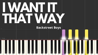 I want it that way Backstreet Boys  Piano tutorial HARD [upl. by Osbourne574]