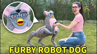 Making a DogSized Furby Robot and taking it on a walk [upl. by Aicnerolf]