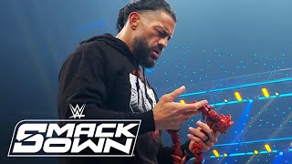 Roman Reigns Solo Sikoa Clash with Bloodline in Chaos  WWE SmackDown 101824  WWE on USA [upl. by Uchish169]