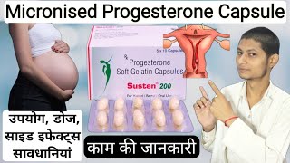 micronised progesterone soft gelatin capsules 200 mg  susten capsules in pregnancy [upl. by Ahsimrac227]