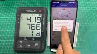 Bluetooth pairing amp setup Microlife B6 Connect amp Microlife Connected Health App Android OS [upl. by Aita]