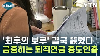 최후의 보루 결국 뚫렸다급증하는 퇴직연금 중도인출 Y녹취록  YTN [upl. by Ahrens]