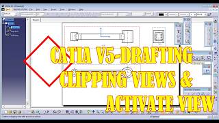 catia v5 drafting clipping view in catia [upl. by Assilram700]