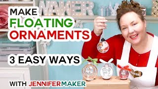 Make Easy Floating Ornaments with a Cricut [upl. by Solracesoj]