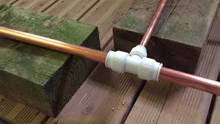 How to install a push fit plumbing fitting [upl. by Inalak233]