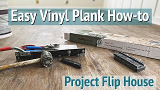 Easy Rigid Core Vinyl Plank Flooring Installation  How to Install Luxury Vinyl Plank [upl. by Sukramal]