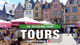 Tours France  Walking Tour City Walk  4K 60fps [upl. by Blithe109]