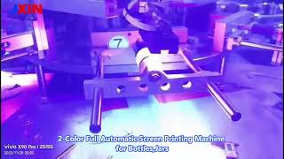 2Color Full Automatic Screen Printing Machine for Bottle and Jars [upl. by Butte193]