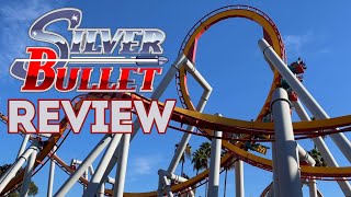 Silver Bullet Review Knotts Berry Farm BampM Inverted Coaster [upl. by Iren]