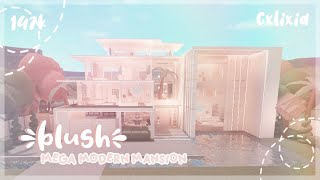 Bloxburg  Blush Summer Mega Mansion Exterior  House Build  147k [upl. by Wyndham]