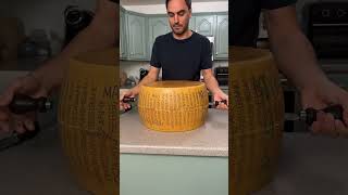 Opening a 90lb cheese wheel  Parmigiano Reggiano [upl. by Colman]