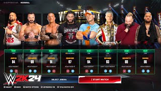 WWE 2K24 My First Ever Gameplay  WWE 2K24 Roman Reigns John Cena Cody Rhodes Gameplay [upl. by Niles]