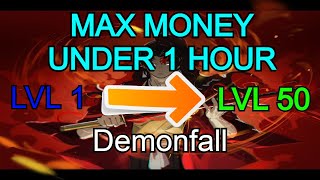 BEST NEW FASTEST WAY ON GETTING EXP AND MONEY ON DEMON FALL NO BUGS NEEDED NEW CODES DESC [upl. by Malka]