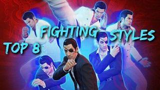 Top 8 Fighting Styles In Yakuza 0 3K Sub Special [upl. by Irbua305]