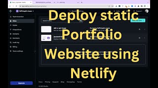 Portfolio Website Deployment using Netlify tutorial [upl. by Gula]