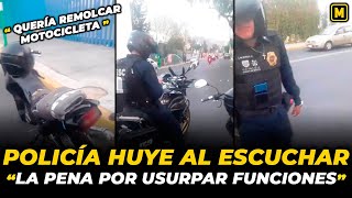 “El miedo no anda en burro” Policía huye al oír la pena por usurpar funciones [upl. by Ysied853]