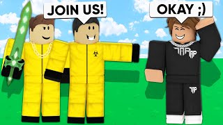 I Tried Out for A TOXIC Clan While Using CHEATS They Got MAD Roblox Bedwars [upl. by Weissman]