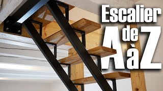 Construire un escalier de A à Z  Metal et Bois  DIY  ⓇⒷ [upl. by Etak]