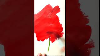 How to paint a flower with acrylic color easy  flower painting easy satisfying [upl. by Euv]