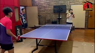 GIBRAN VS ARIEL NOAH  ternyata ariel jago pingpong tenismeja pingpong latihanbareng [upl. by Boeschen158]