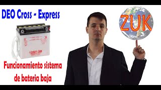 Funcionamiento del aviso de bateria baja del modulo moto DEO Cross  Express ZUK [upl. by Philcox798]