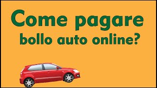 Come Pagare Bollo auto online [upl. by Dagnah]