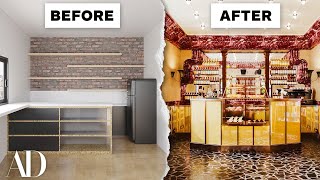 3 Interior Designers Transform the Same Cozy NYC Café  Space Savers  Architectural Digest [upl. by Yessak330]