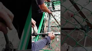 Galvanized corrugated fence fixing process​smartwork goodtools [upl. by Ahsasal]