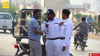 Fake Traffic Police Funny Prank Prank in Pakistan prank [upl. by Aimaj]