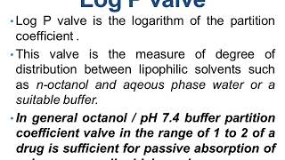 LIPOPHILICITY AND DRUG ABSORPTION [upl. by Nirtak]