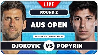 DJOKOVIC vs POPYRIN • Australian Open 2024 • LIVE Tennis PlaybyPlay Stream [upl. by Acinor686]