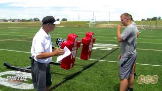 Offensive Line Drills  How To Teach Zone Blocking with the Sled [upl. by Yzeerb]