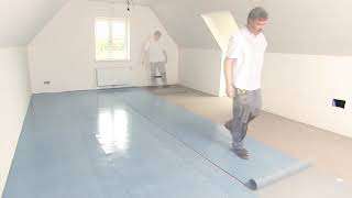 Installation of Moduleo Xtrafloor Flex Pro underlay [upl. by Aileve]