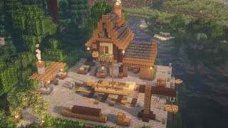 Minecraft  How to build a medieval Shipyard  Tutorial [upl. by Mcclees]